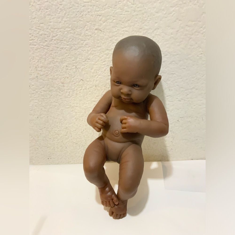 Berenguer Newborn Baby Doll Realistic African American Black Vinyl